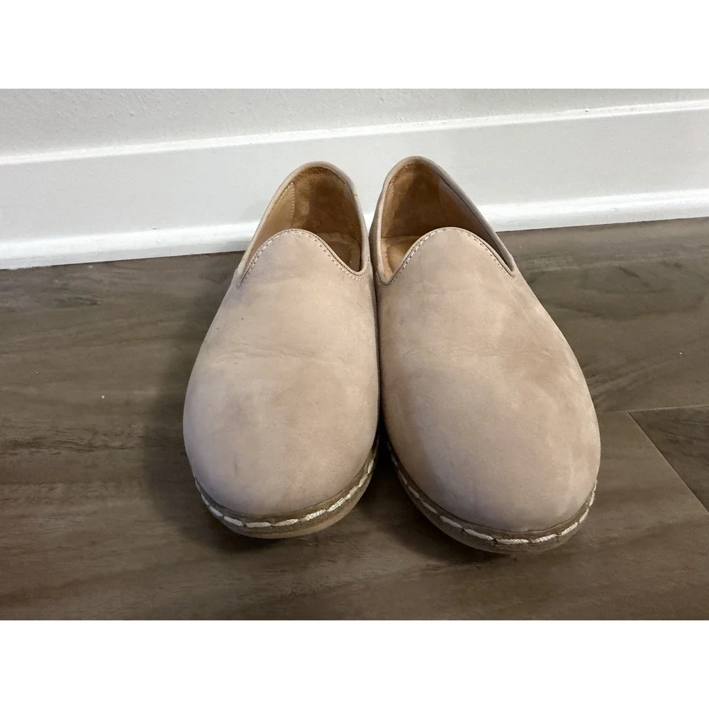 Charix Womens 40 Beige Suede Slip On Loafers Casual Comfort Everyday Style